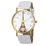 Watch for women Paris Eiffel Tower Women Faux Leather Analog Quartz Wrist Watch BG