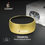 Teutons Simplicity Metallic Bluetooth Speaker - Golden