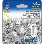 Teutons Metallic Slender OTG Flash Drive USB 3.1 Gen 1  64GB