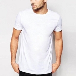 White Half Sleeve Gents Casual T-Shirt