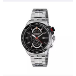 CURREN 8148 - Silver Stainless Steel Wrist Watch for Men - Black