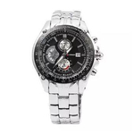 CURREN 8083 Silver Stainless Steel Chronograph Watch For Men - Black