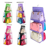 Double Sided 6 Pocket Hanging Purse Organizer-Multicolor