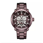 NAVIFORCE NF9158 Bronze Stainless Steel Chronograph Watch For Men - Purple & Bronze
