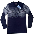 Blue Cotton Full Sleeve T-Shirt For Mens