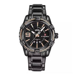 Naviforce NF9117 - Black Stainless Steel Analog Watch for Men - Black and RoseGold