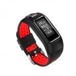 DFit DB10 GPS Smart Fitness Tracker - Black and Red