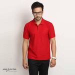 Cotton Half Sleeve Men's Polo T-Shirt - Red