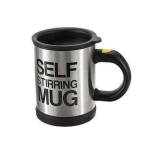 Self Stirring Mug - Black and Silver