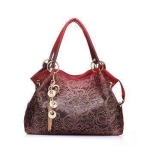 MICKY KEN Brand Floral Print Women Pu Leather Shoulder Bag