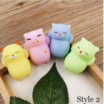 4 Colors/Lot Mini Squishy Cute Mochi Cat Strap