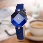 Blue Leather Analog Watch For Women