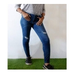 Women's Stretch Jeans Pants-Navy Blue