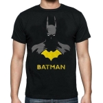 Black Cotton Batman Face Men's T-shirt