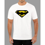 White Cotton Batman vs Superman T-shirt