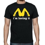 I'm Loving It Casual Men's T-Shirt - Black
