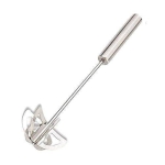Stainless Steel Rotable Hand Egg Beater  Silver