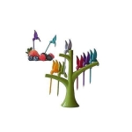 6pcs Humming Bird Design Fruit Forks with Fork Holder