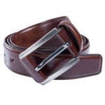 Chocolate Mixed Leather Formal Belt For Men