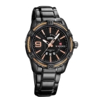 Stainless Steel Analog Watch - Black