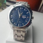 Stylist Stainless Steel Chronograph Watch - Blue and Silver