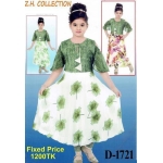 Green Indian Tissue Baby Dress