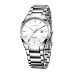 Stainless Steel Analog Watch for Men - Silver