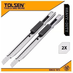 TOLSEN (2pcs) Blade Cutter Knife Snap Off Stainless Case (9x80mm) 30005