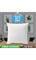 Standard Fiber Cushion -White (12"x12") Buy 1 Get 1 Free