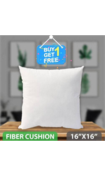 Standard Fiber Cushion - White (16"x16") Buy 1 Get 1 Free