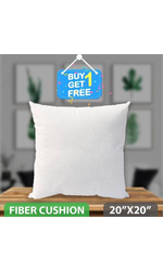 Standard Fiber Cushion - White (20"x20") Buy 1 Get 1 Free