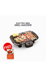 FREE BBQ MASALA WITH ELECTRIC BBQ GRILL MACHINE - BLACK