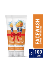 Parachute SkinPure Orange Brightening Facewash (Anti Pimple) Double Pack (100gm x 2)