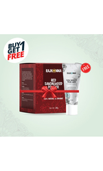 Rajkonna 100% Natural & Organic Red Sandalwood Powder + Rajkonna Glow Booster Facial Wash 15ml (Free)