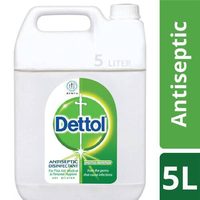 Dettol Antiseptic Disinfectant Liquid 5L for First Aid, Medical & Personal Hygiene- use diluted