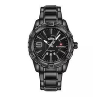 Naviforce NF9117 - Black Stainless Steel Analog Watch