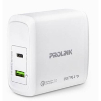 PROLiNK PTC26001 60W 2-Port White USB Wall Charger