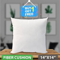 Standard Fiber Cushion, Tissue Fabric, White (14″x14″)_Buy 1 Get 1 Free, 77219