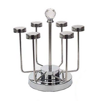 Stainless Steel Glass Stand - Silver