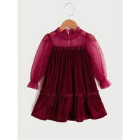 Baby Beautiful Stylish Dress Merun Red, Size: 0-3y