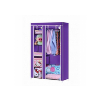 Stainless Steel and Fabric Storage Wardrobe