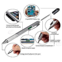 4-in-1 Spirit Level Ruler Screwdriver Ballpoint Pen Tool