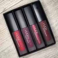Huda beauty Mini Liquid Matte Lipstick Red edition - 4 pecs lippi set