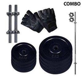 Combo of Dumbbells and Gym Gloves