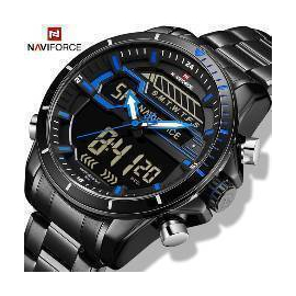 Naviforce NF9133 Stainless Steel Dual Time Watch