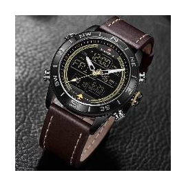 Naviforce Leather Wristwatch, 4 image