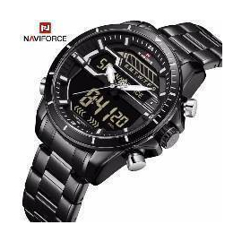 Naviforce NF9133 Stainless Steel Dual Time Watch
