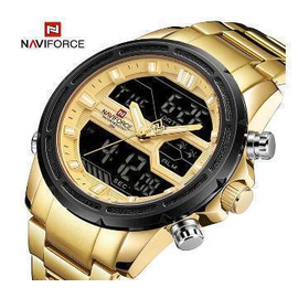 Naviforce NF9138 Stainless Steel Dual Time Watch
