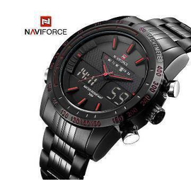 Naviforce NF9024 Stainless Steel Dual Time Watch