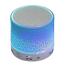 Mini Bluetooth Speaker with LED Light Blue